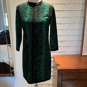 Elegant Green and Black Dress